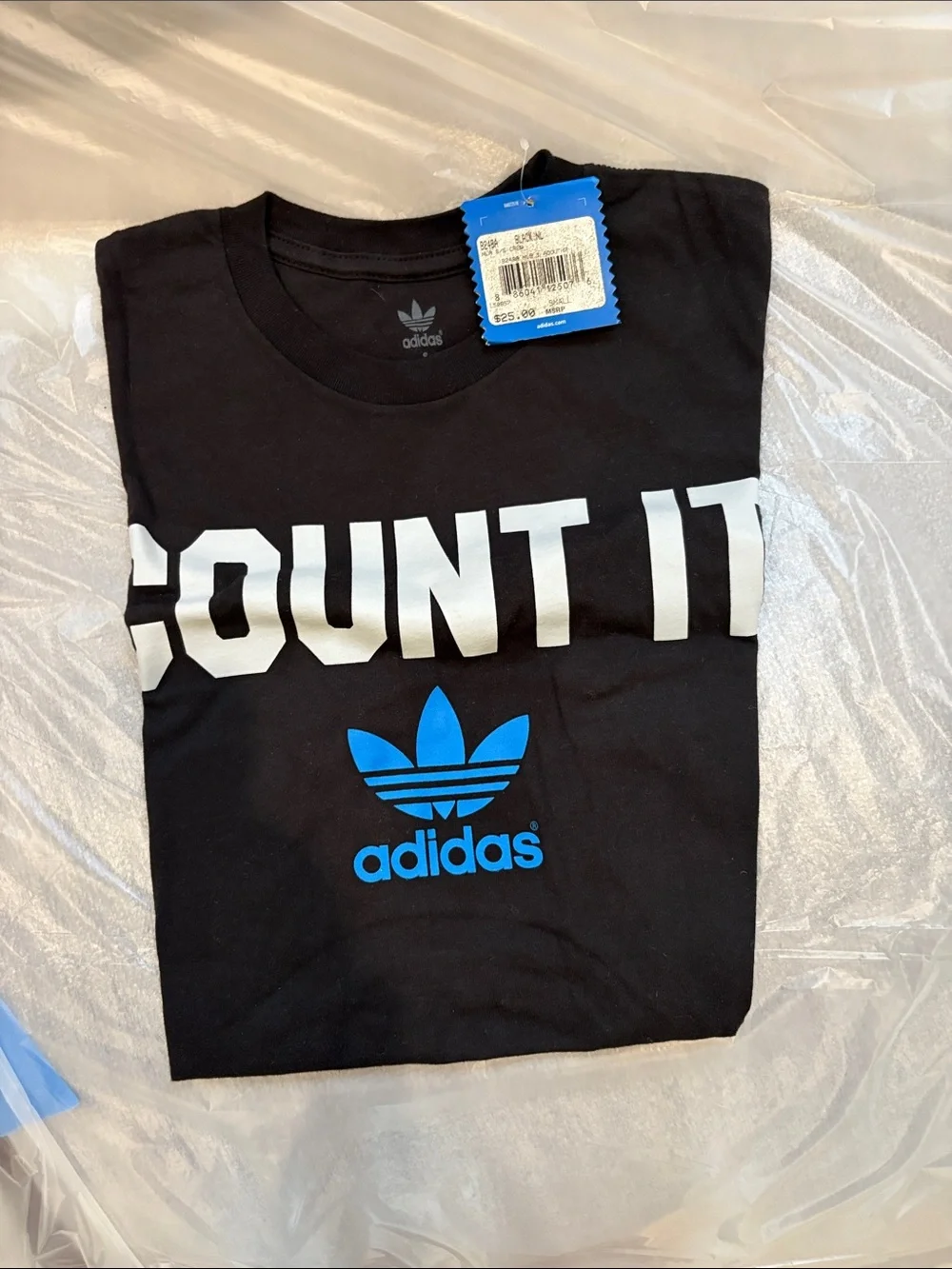 adidas Black Tee with White